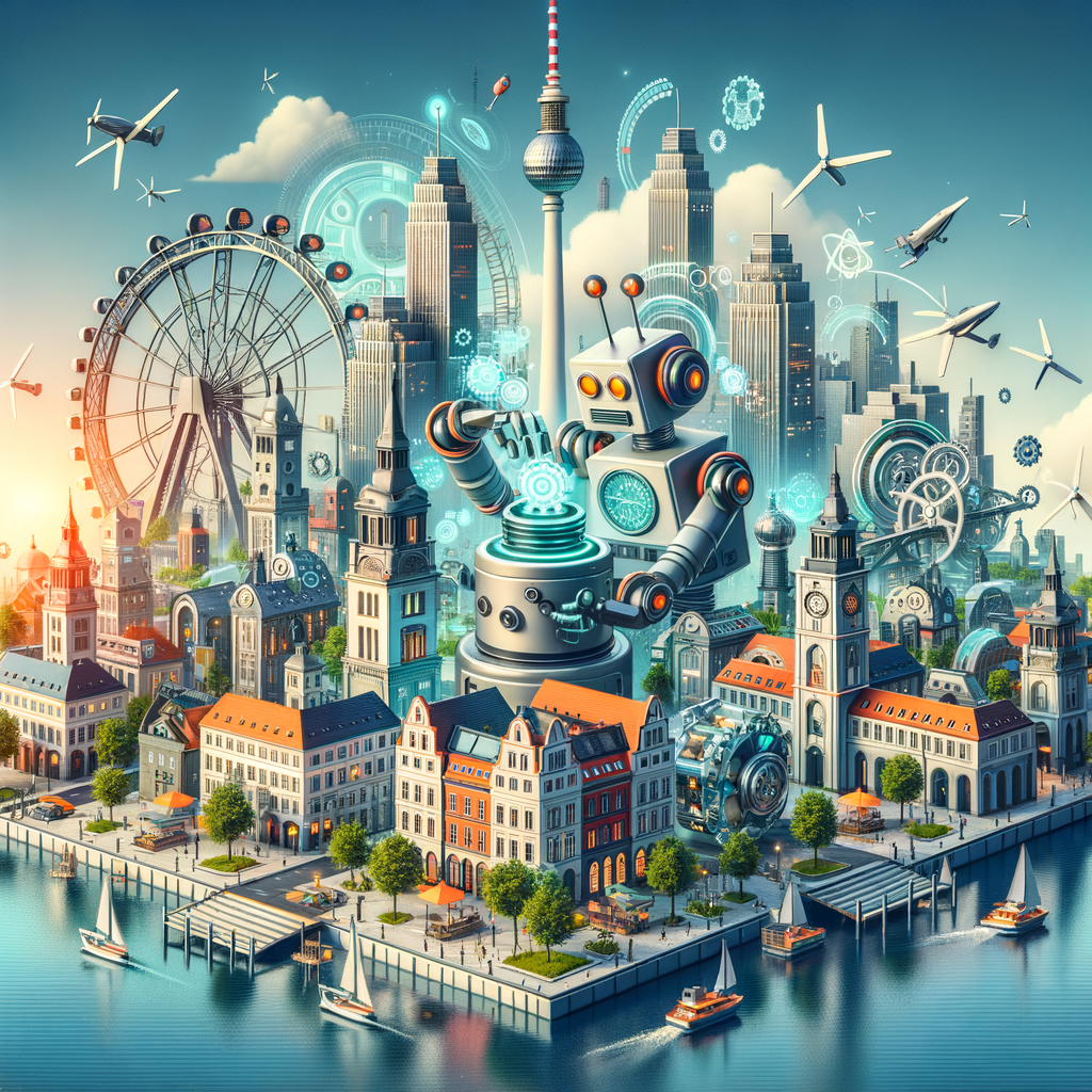 An eye-catching, high-quality featured image for an article about: Automatisierung in Friedrichshain