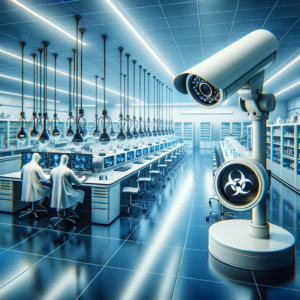 Illustration of Videoüberwachung Labore: Schutz sensibler Bereiche & Geräte