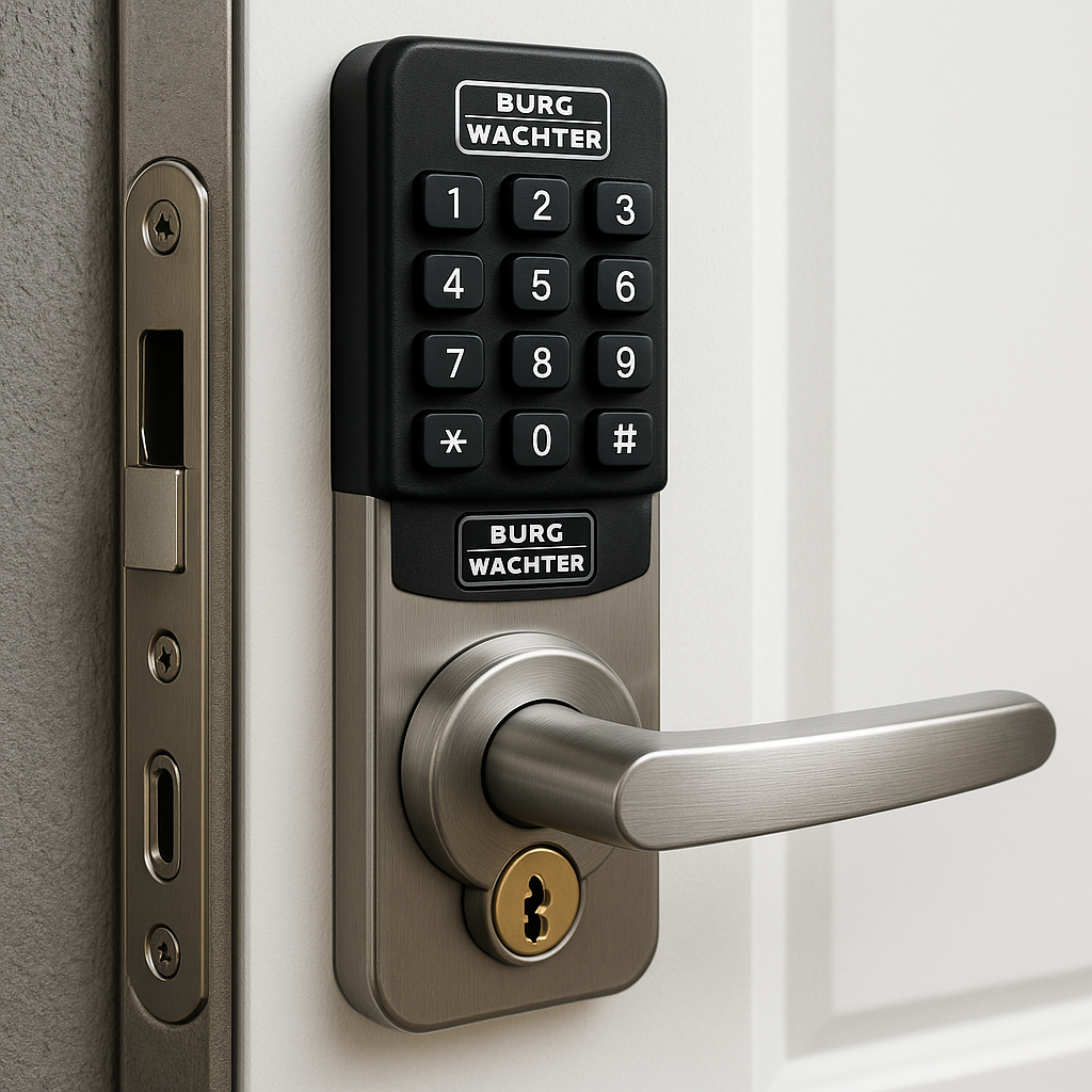 Illustration of Burg Wächter Schlösser: Moderne Türsicherheit im Fokus