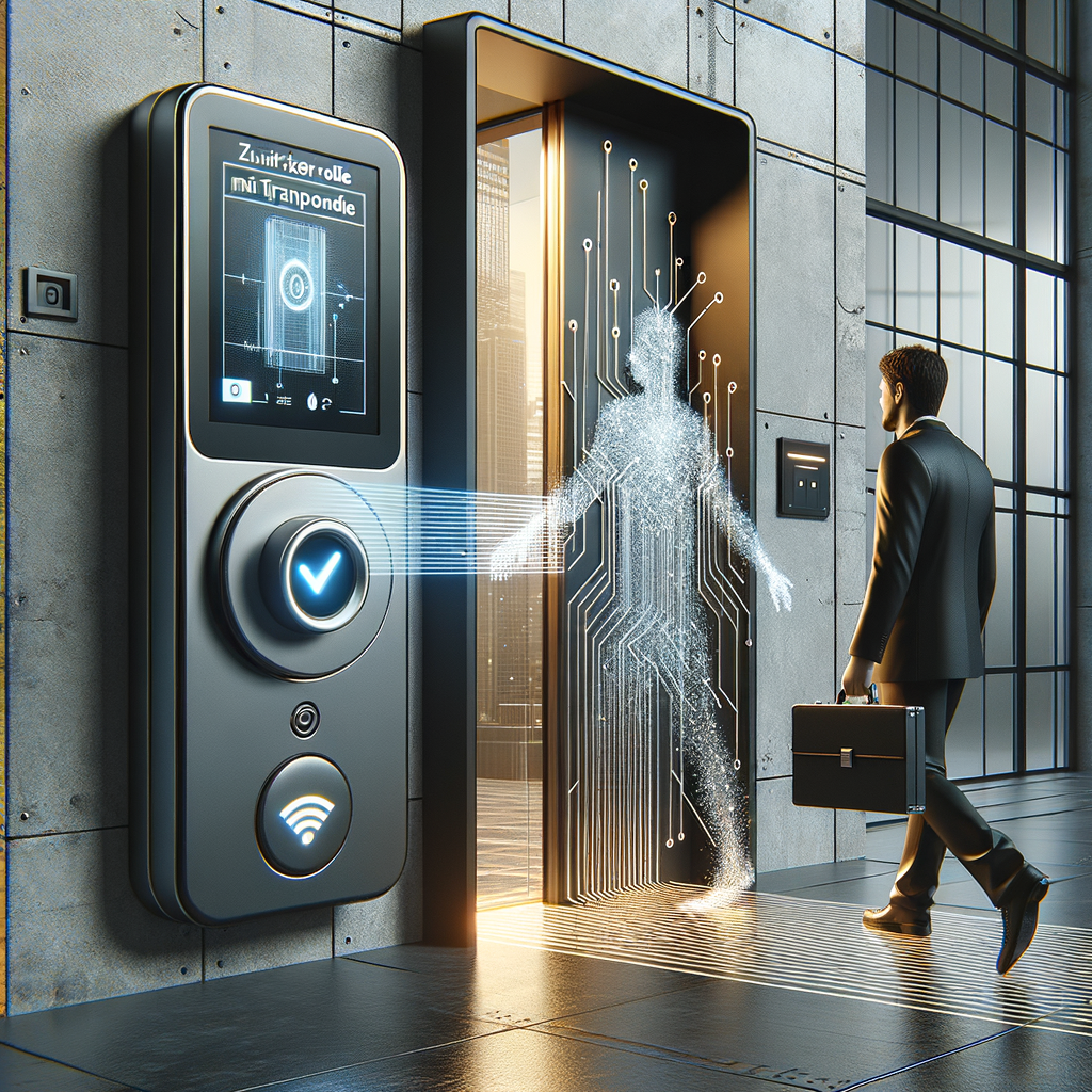 Illustration of Zutrittskontrolle mit Transponder: Mehr Sicherheit & Komfort
