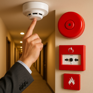 Illustration of Brandmeldetechnik für Hotels: Moderner Rundumschutz