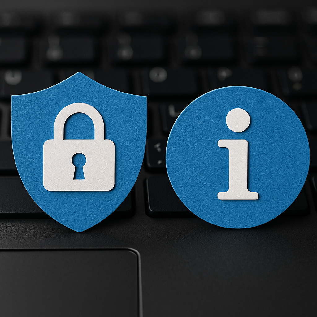 Illustration of Datenschutz und Informationssicherheit: Untrennbar verbunden