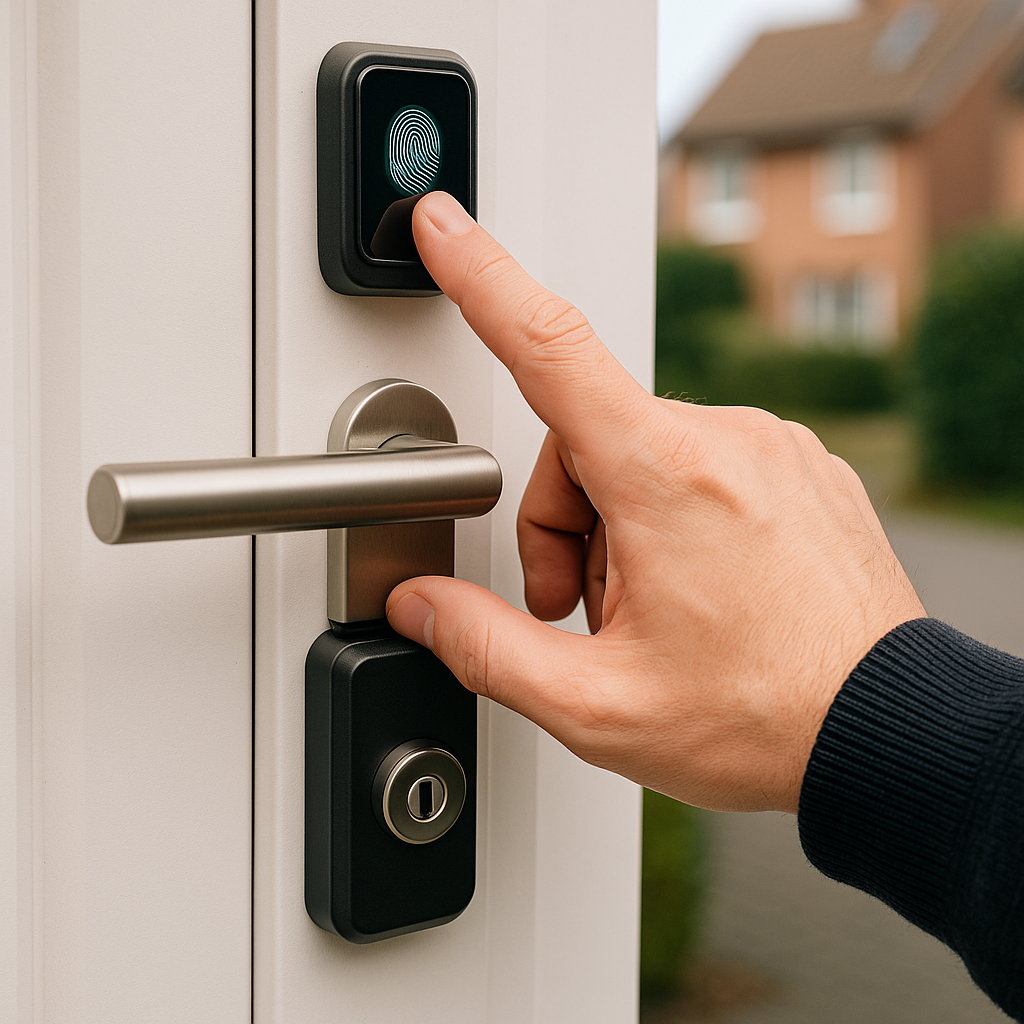 fingerprint haustür nachrüsten motorschloss illustration for Fingerprint Haustür nachrüsten: Motorschloss für Schutz & Komfor