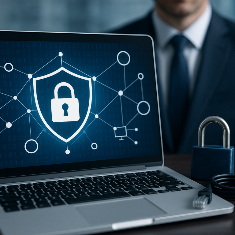 Illustration of IT Sicherheit Unternehmen: Strategien für Daten- & Netzwerkschutz