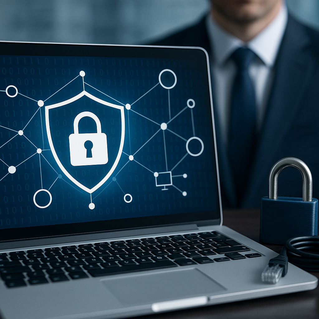 Illustration of IT Sicherheit Unternehmen: Strategien für Daten- & Netzwerkschutz