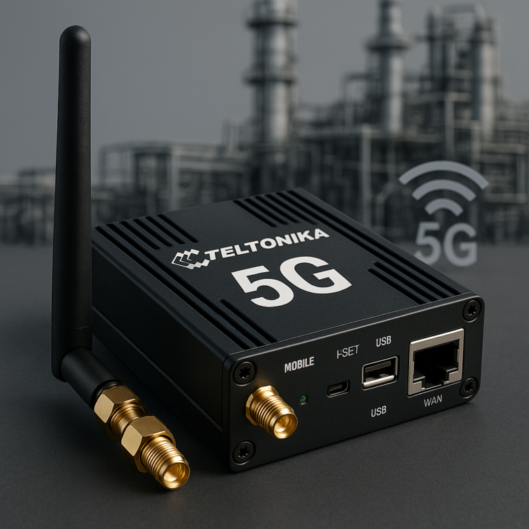Illustration of Teltonika 5G Modem: Stabile Industrie-Konnektivität