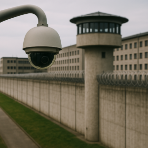 Illustration of Videoüberwachung Justizvollzugsanstalt: Maximale Sicherheit & Kontrolle