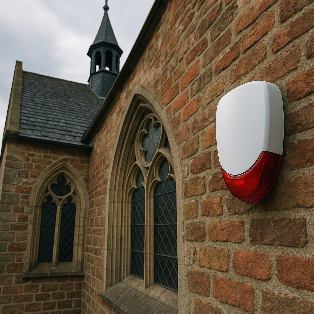 Illustration of Einbruchmeldesystem Kirchen: Schutz für historische Werte