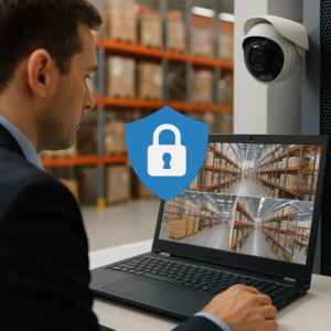 Illustration of IT Security Beratung: Moderne Lager-Sicherheitstechnik