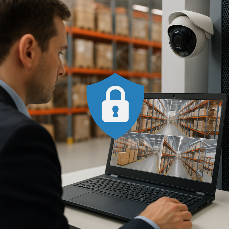 Illustration of IT Security Beratung: Moderne Lager-Sicherheitstechnik