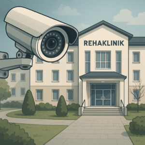 Illustration of Videoüberwachung Rehaklinik: Schutz sensibler Bereiche sicherstellen